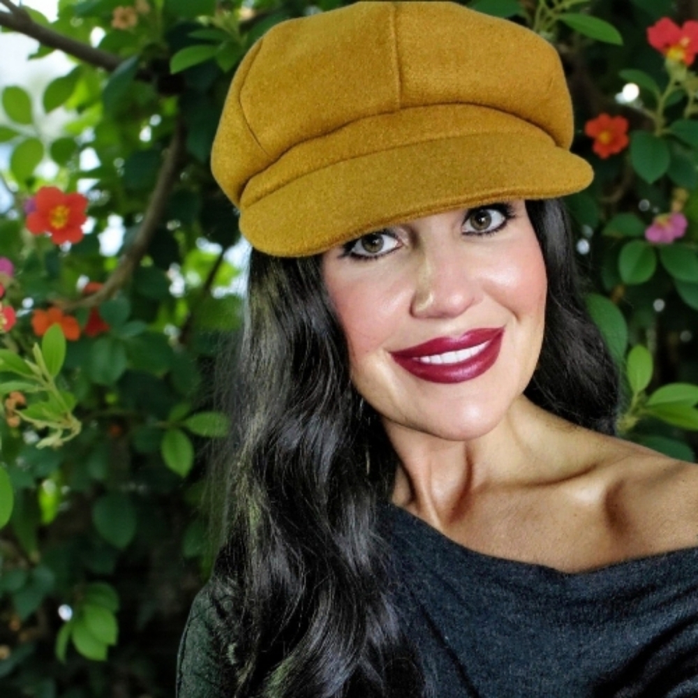 Tan Ladies Baker's Cap